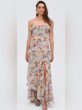 knee length dresses for ladies For Love & Lemons Wynne Maxi Dress